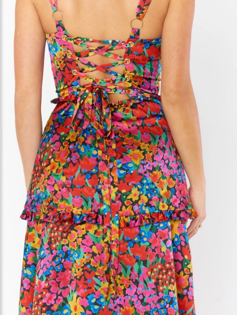 Show Me Your MuMu Lady Corset Dress in color garden glow luxe - Picture 4 of 14